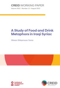 Front cover of CREID Working Paper 13 on Food and Drink Metaphors in Iraqi Syriac